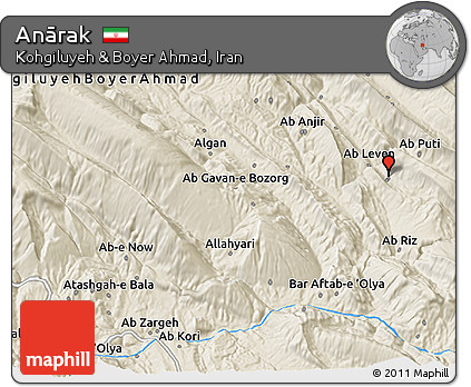 Shaded Relief 3D Map of Anārak