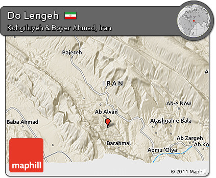 Shaded Relief 3D Map of Do Lengeh