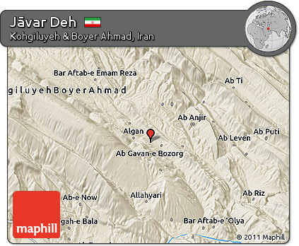 Shaded Relief 3D Map of Jāvar Deh