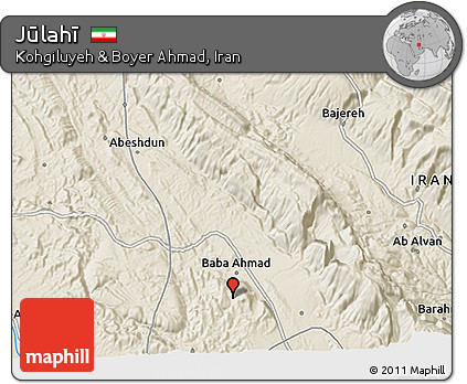 Shaded Relief 3D Map of Jūlahī