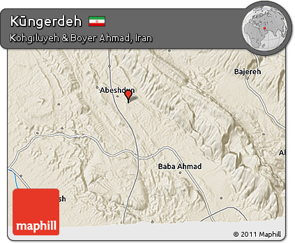Shaded Relief 3D Map of Kūngerdeh