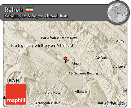Shaded Relief 3D Map of Raheh