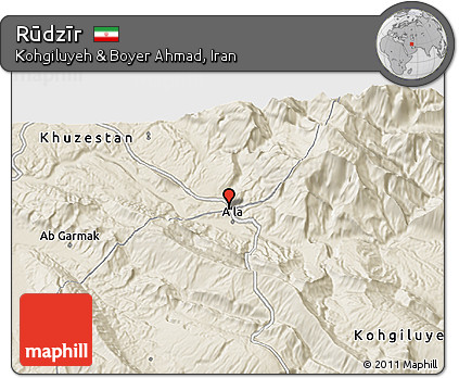 Shaded Relief 3D Map of Rūdzīr