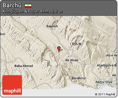 Shaded Relief 3D Map of Barchū