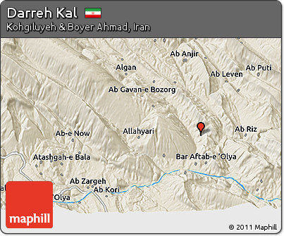 Shaded Relief 3D Map of Darreh Kal