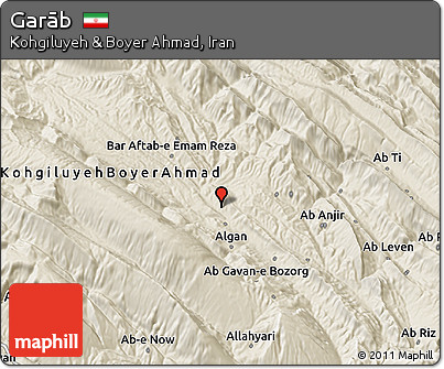 Shaded Relief 3D Map of Garāb