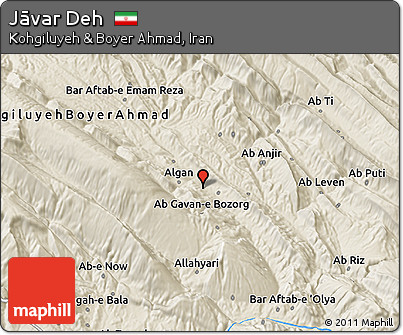 Shaded Relief 3D Map of Jāvar Deh