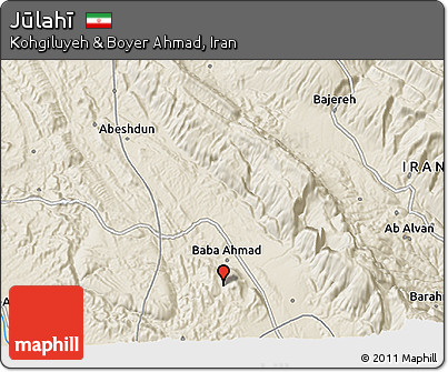Shaded Relief 3D Map of Jūlahī