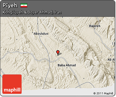 Shaded Relief 3D Map of Pīyeh
