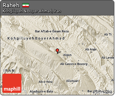 Shaded Relief 3D Map of Raheh