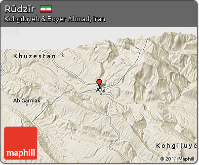 Shaded Relief 3D Map of Rūdzīr