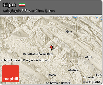Shaded Relief 3D Map of Rūjak