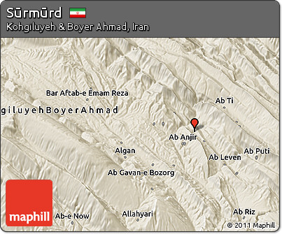 Shaded Relief 3D Map of Sūrmūrd