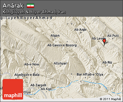 Shaded Relief 3D Map of Anārak