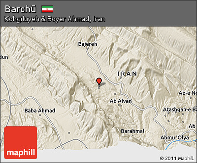 Shaded Relief 3D Map of Barchū