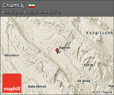Shaded Relief 3D Map of Chamtāj