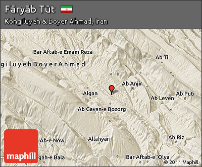 Shaded Relief 3D Map of Fāryāb Tūt