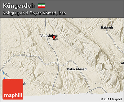 Shaded Relief 3D Map of Kūngerdeh