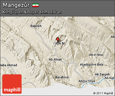 Shaded Relief 3D Map of Mangezūr