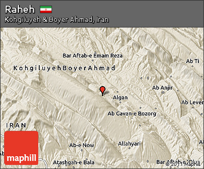Shaded Relief 3D Map of Raheh