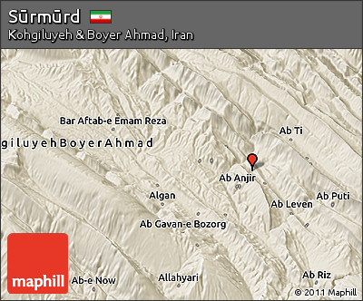 Shaded Relief 3D Map of Sūrmūrd