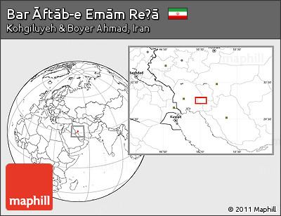 Blank Location Map of Bar Āftāb-e Emām Reẕā