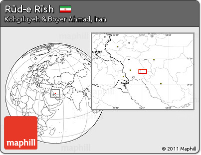 Blank Location Map of Rūd-e Rīsh