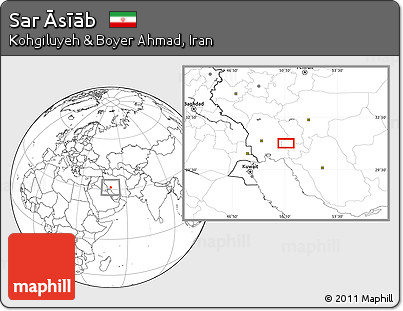 Blank Location Map of Sar Āsīāb
