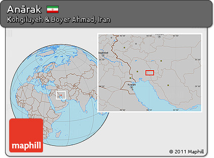Gray Location Map of Anārak