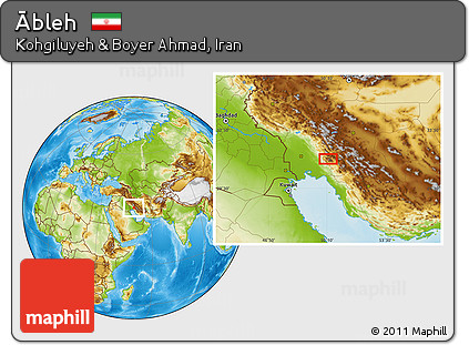 Physical Location Map of Ābleh