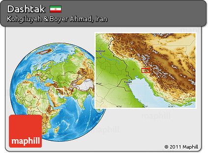 Physical Location Map of Dashtak
