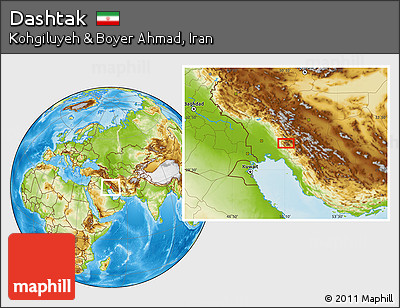 Physical Location Map of Dashtak