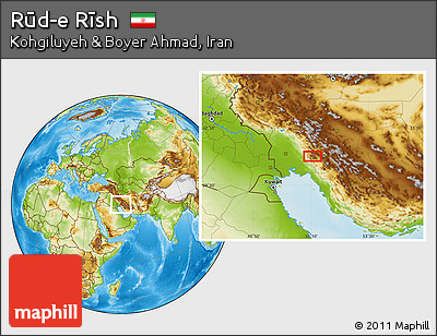 Physical Location Map of Rūd-e Rīsh