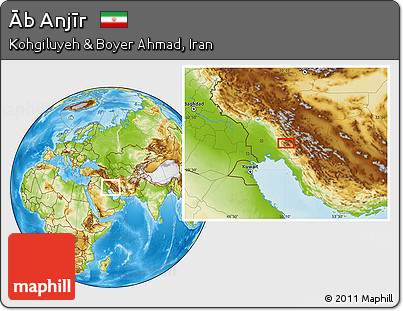 Physical Location Map of Āb Anjīr