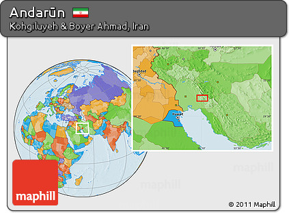 Political Location Map of Andarūn