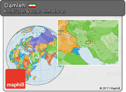 Political Location Map of Damleh