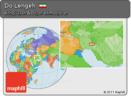 Political Location Map of Do Lengeh