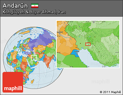 Political Location Map of Andarūn