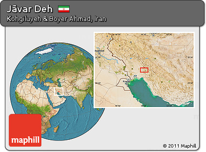 Satellite Location Map of Jāvar Deh