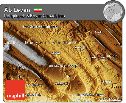 Physical Map of Āb Leven