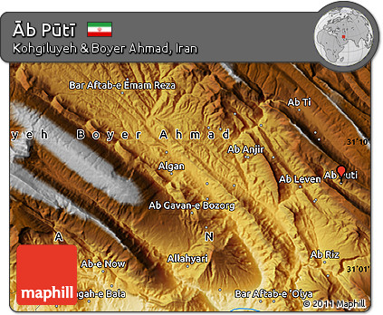 Physical Map of Āb Pūtī