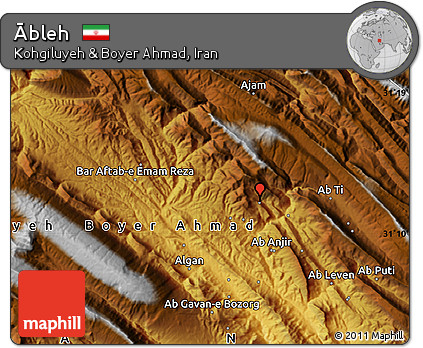 Physical Map of Ābleh