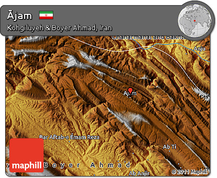 Physical Map of Ājam