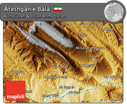 Physical Map of Āteshgāh-e Bālā