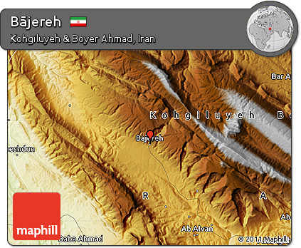 Physical Map of Bājereh