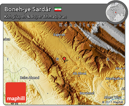 Physical Map of Boneh-ye Sardār