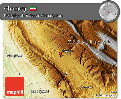 Physical Map of Chamtāj