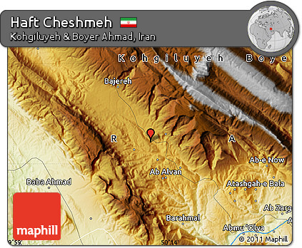 Physical Map of Haft Cheshmeh