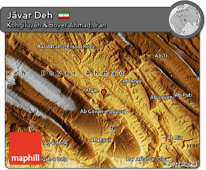 Physical Map of Jāvar Deh