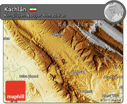 Physical Map of Kachlān
